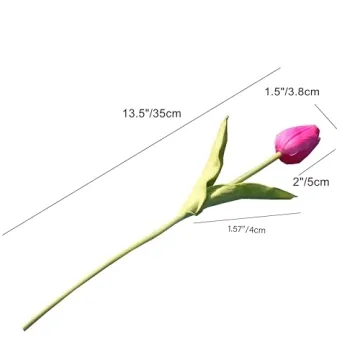 Mandy's Vibrant 20pcs Hot Pink Artificial Tulips for Every Occasion