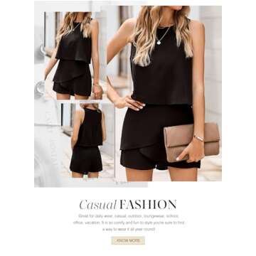 Dokotoo elegant summer jumpsuit for ladies in black