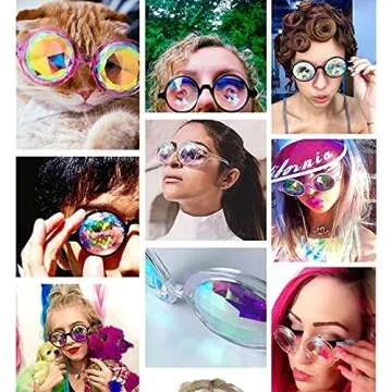Lelinta Kaleidoscope Goggles for Parties and Raves