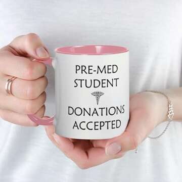 CafePress Pre Med Student Donations Accepted Mug 11 oz (325 ml) Ceramic Coffee Mug
