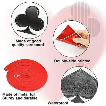 60 Pack Casino Theme Party Decorations for Vegas Fun