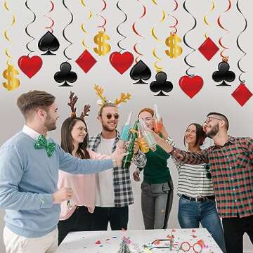 60 Pack Casino Theme Party Decorations for Vegas Fun