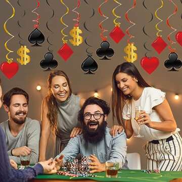 60 Pack Casino Theme Party Decorations for Vegas Fun