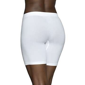 Vanity Fair womens Lightweight Smoothing Seamless Slip Short (S-3xl) Shapewear Briefs, Seamless Waistband - White, 3X-Large US