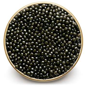 MARKY'S Baerri Siberian Sturgeon Black Caviar from Italy – 1 oz / 28 g – Malossol Ossetra Black ...