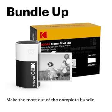 KODAK Memo Shot ERA - Kids Instant Digital Camera & Photo Label Printer - Fun and Creativity in Yell...