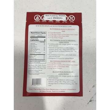 Mom's Place Gluten-Free Ranch Dressing Mix, Perfect for Salads & Dips, Nut Free, Soy Free, Dairy Fre...