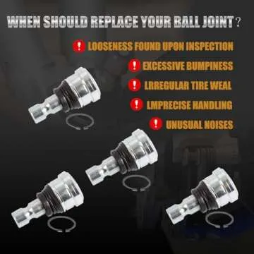 RANSOTO Upper and Lower Front Ball Joint Compatible with Polaris RZR 570 800 900 All Models Ranger Scrambler Sportsman Repace 7061220 7061187 7081505 7081580 7081666 7081924 42-1037 Front Ball Joints