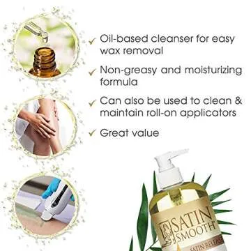 Satin Smooth Wax Residue Remover Oil - 16 oz for Smooth Skin