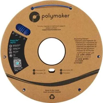Polymaker PETG Filament 1.75mm, 1kg Strong PETG 3D Printer Filament Blue - PolyLite PETG Blue 3D Printing Filament 1.75mm, Dimensional Accuracy +/- 0.03mm, Print with Most 3D Printers