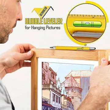 Gifts for Men Multitool Pen, Birthday Gifts for Dad Husband Him Adults, Father's Day Gifts from Daughter and Son, Cool Gadgets and Unique Gift Ideas for Construction Engineers, Woodworkers Carpenters