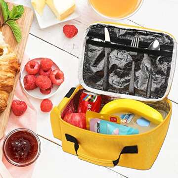 Bluboon Insulated Lunch Box Fun School Bus Design
