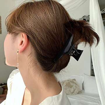 Ondder Black Butterfly Hair Clips for Styling, Cutting, Coloring - Pro Salon Clamps and Claws Hair A...