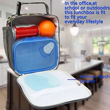 FlowFly Kids Lunch box Insulated Soft Bag Mini Cooler Back to School Thermal Meal Tote Kit for Girls...