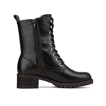 DREAM PAIRS Women's Mid-Top Stylish Combat Boots - Comfort & Durability