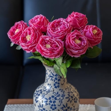 DUYONE Real Touch Fake Flowers for Home Decor