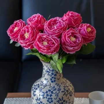 DUYONE Real Touch Fake Flowers for Home Decor