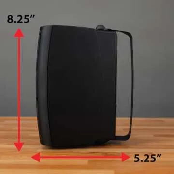 Dual Electronics 4" 3-Way High Performance Outdoor Indoor Speakers with Powerful Bass, Effortless Mounting Swivel Brackets, All Weather Resistance, Sold in Pair, LU43PB