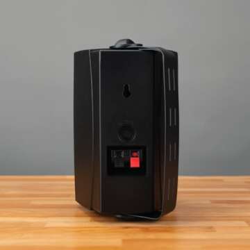 Dual Electronics 4" 3-Way High Performance Outdoor Indoor Speakers with Powerful Bass, Effortless Mounting Swivel Brackets, All Weather Resistance, Sold in Pair, LU43PB