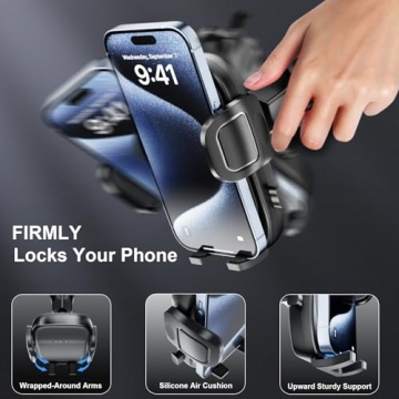 360° Rotation Car Phone Holder with Metal Hook