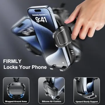 360° Rotation Car Phone Holder with Metal Hook