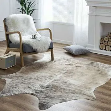 Jinchan Cowhide Area Rug 5x7 - Chic Home Decor