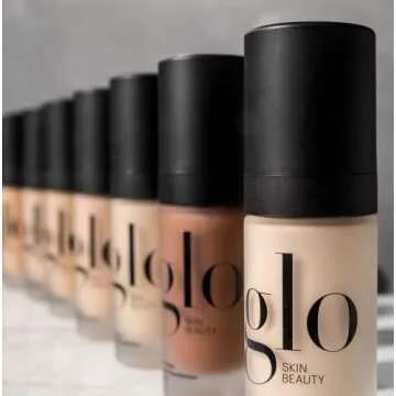 Glo Skin Beauty Luminous Liquid Mineral Foundation Makeup with SPF 18 (Tahini) - Improves Uneven Ski...