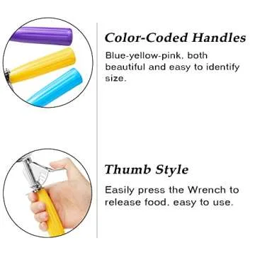 HOMURE H Portion Scoop Set, 3 PCS Cookie Scoops, Ice Cream Scoop, Dishers Scoops, Cupcake Scoop - #16 (2.7 oz), #20 (2 oz), #30 (1.25 oz)