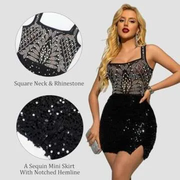 Glamorous NIKBK Women's Sequin Bodycon Mini Dress