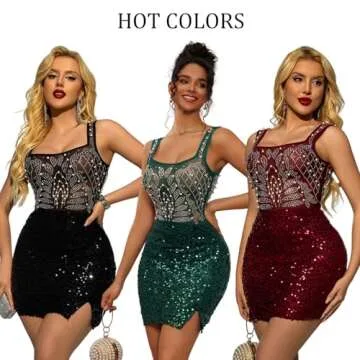 Glamorous NIKBK Women's Sequin Bodycon Mini Dress