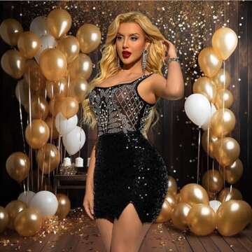 Glamorous NIKBK Women's Sequin Bodycon Mini Dress