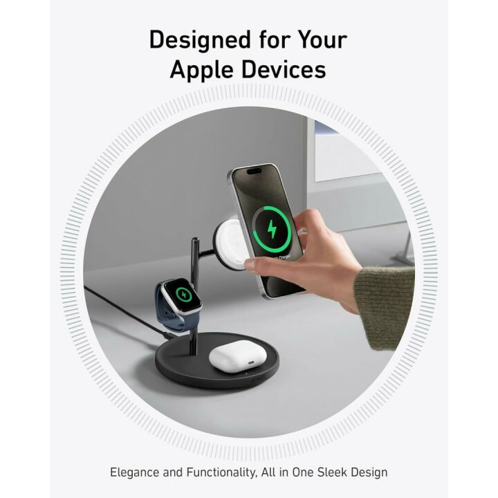 3 in 1 Anker MagSafe-Compatible Wireless Charger
