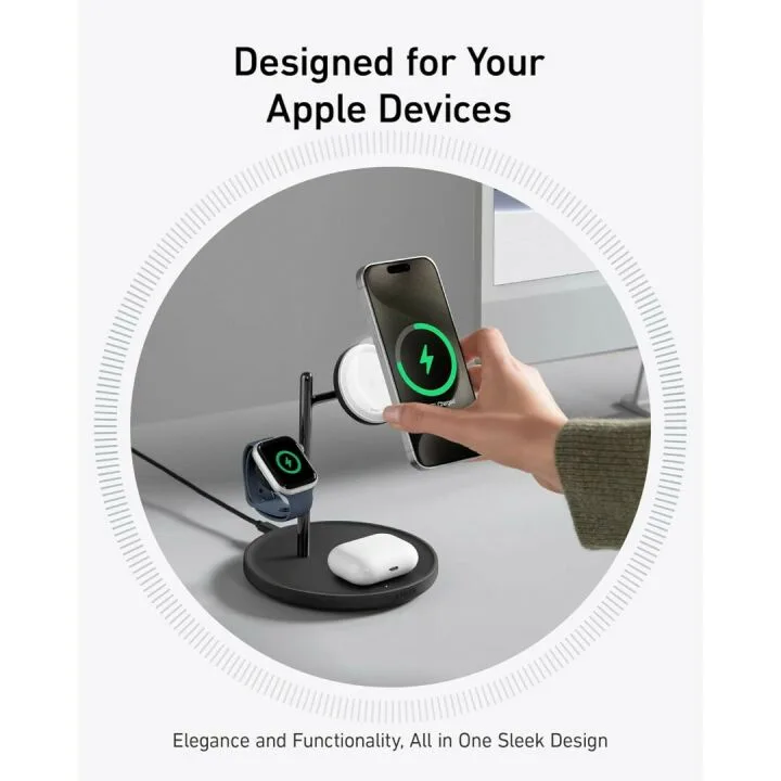 3 in 1 Anker MagSafe-Compatible Wireless Charger