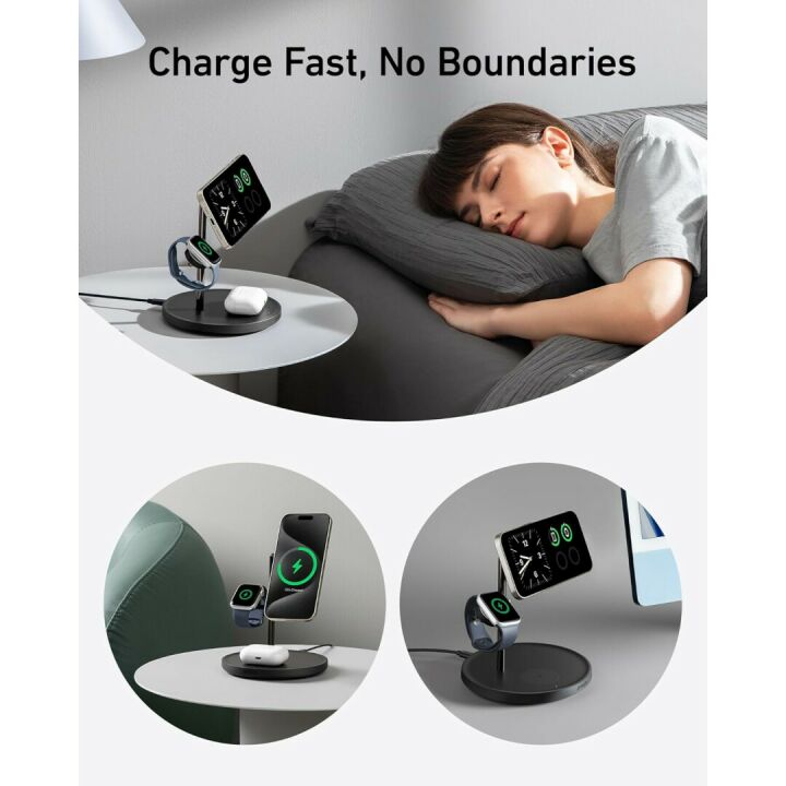 3 in 1 Anker MagSafe-Compatible Wireless Charger