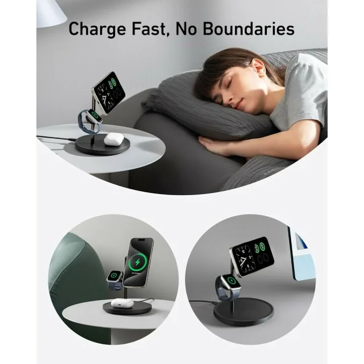 3 in 1 Anker MagSafe-Compatible Wireless Charger