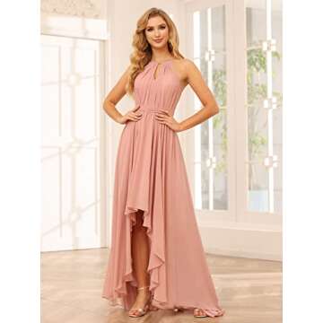 Stunning Mustard Yellow Halter Bridesmaid Dress for 2025