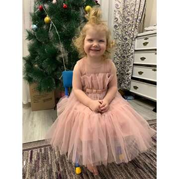 TTYAOVO Baby Girl Birthday Party Tutu Princess Bowknot Dress Wedding Gown 766_C Purple Size(110) 3-4 Years