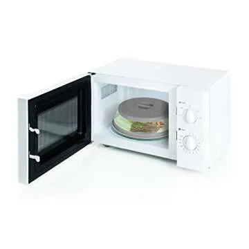 Handy Gourmet Collapsible Splatter Shield – Ventilated Microwave Cover, Gray