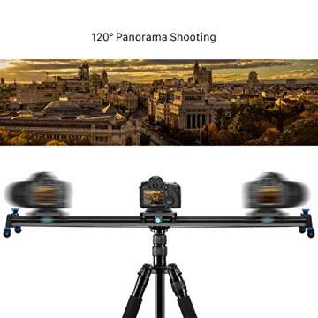 GVM Motorized Camera Slider Aluminum Alloy Slider Time Lapse Video Shot Camera Dolly Slider with Controller for DSLR Camera DV Video Camcorder Film Photography, Load up to 44 lbs
