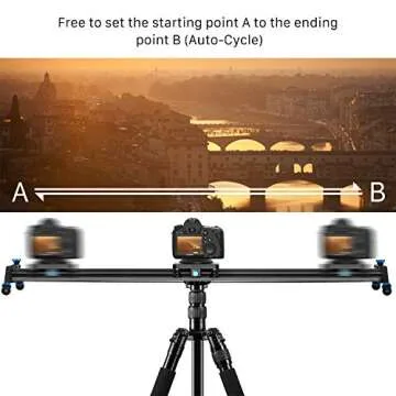 GVM Motorized Camera Slider Aluminum Alloy Slider Time Lapse Video Shot Camera Dolly Slider with Controller for DSLR Camera DV Video Camcorder Film Photography, Load up to 44 lbs