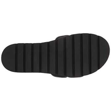 The Drop Women's Issi Quilted Flatform Sporty Sandal, Black, 8