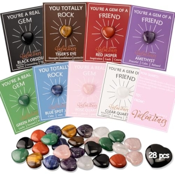 28 pcs Valentines Day Gifts for Kids-Valentines Day Cards for Kids School classroom,valentines heart...