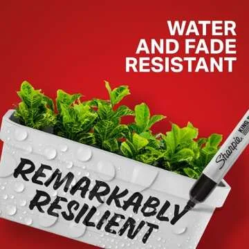 Sharpie King Size Permanent Marker Set, Chisel Tip Markers, Thick Poster Markers, Heavy Duty Markers For Work & Industrial Use, 12 Count