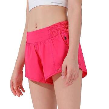 Aurefin Girls Athletic Shorts, Lightweight Running Shorts for Teen Girls Kids Sports Active Shorts w...