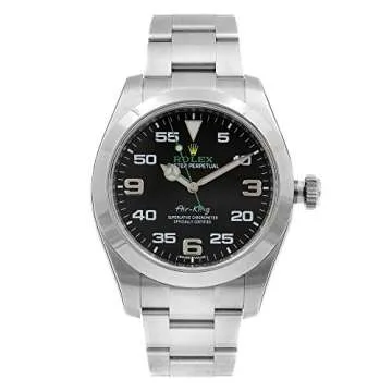 Rolex Air King Black Dial Men's Watch - Timeless Elegance