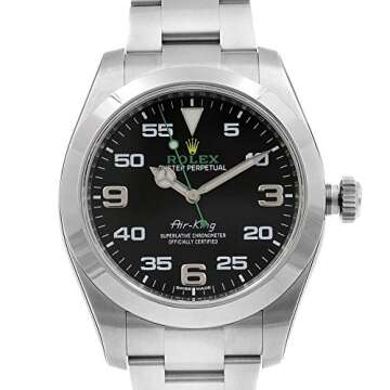 Rolex Air King Black Dial Men's Watch - Luxury Redefined