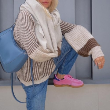 Women's Chunky Oversized Pullover Sweater - Stylish & Warm