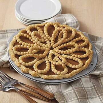 Palksky Pie Crust Impression Mat/Fondant Molds Silicone Mold Cake Decoration Molds for Chocolate Fondant Sugarcraft Pastry Cupcake Toppers