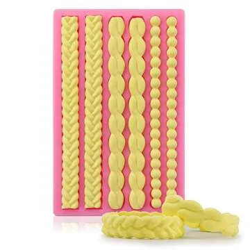 Palksky Pie Crust Impression Mat/Fondant Molds Silicone Mold Cake Decoration Molds for Chocolate Fondant Sugarcraft Pastry Cupcake Toppers