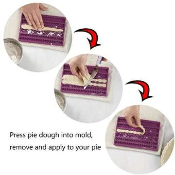 Palksky Pie Crust Impression Mat/Fondant Molds Silicone Mold Cake Decoration Molds for Chocolate Fondant Sugarcraft Pastry Cupcake Toppers